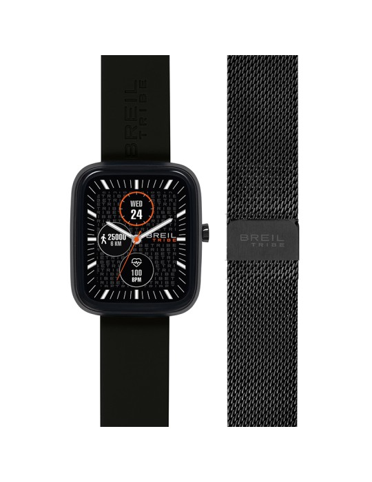 Smartwatch Breil Tribe - SBT-3 - Doppio Cinturino - 44,5mm-Nero-EW0751