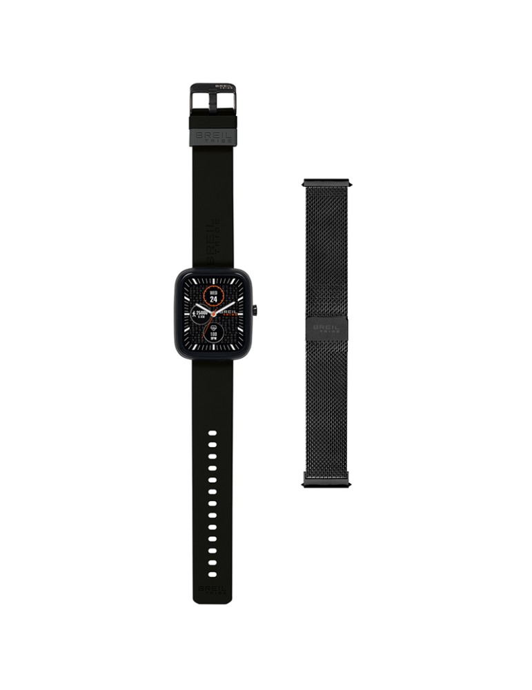 Smartwatch Breil Tribe - SBT-3 - Doppio Cinturino - 44,5mm-Nero-EW0751