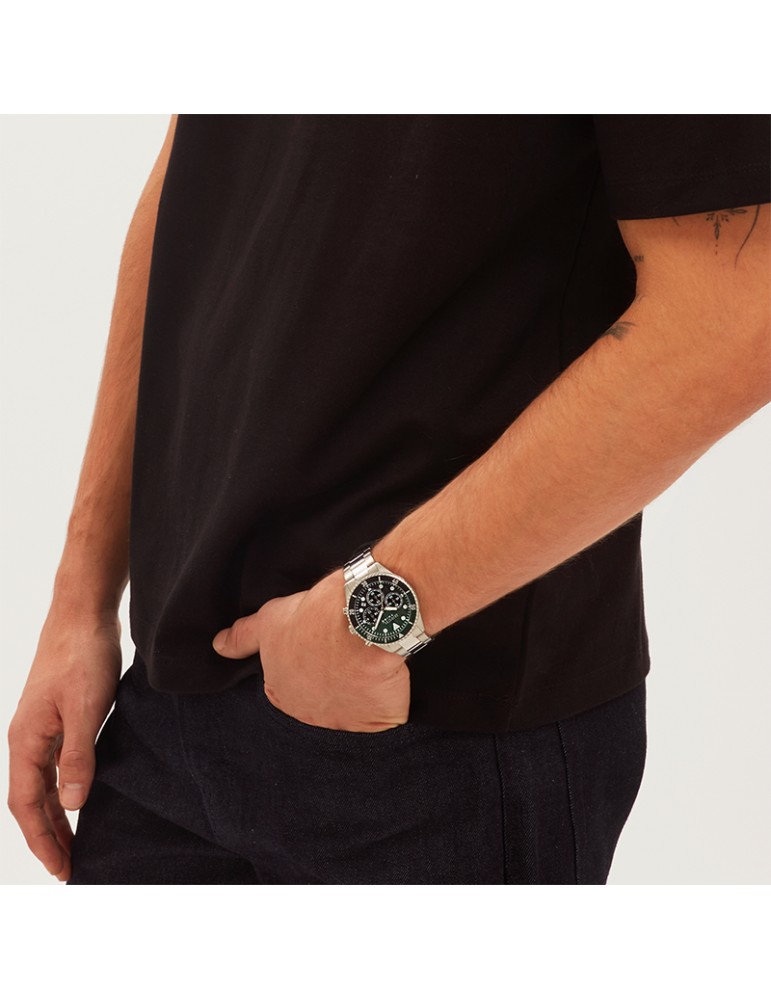 Orologio Breil Tribe - Cronografo - Silver - 41mm -Verde e Nero-EW0763