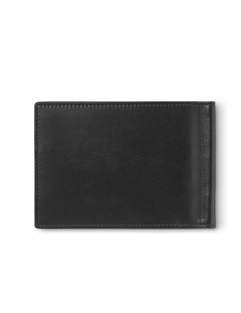 Montblanc Meisterstück Black Leather Wallet with 6 Compartments and Money Clip - 0