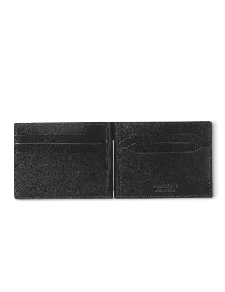Montblanc Meisterstück Black Leather Wallet with 6 Compartments and Money Clip - 0