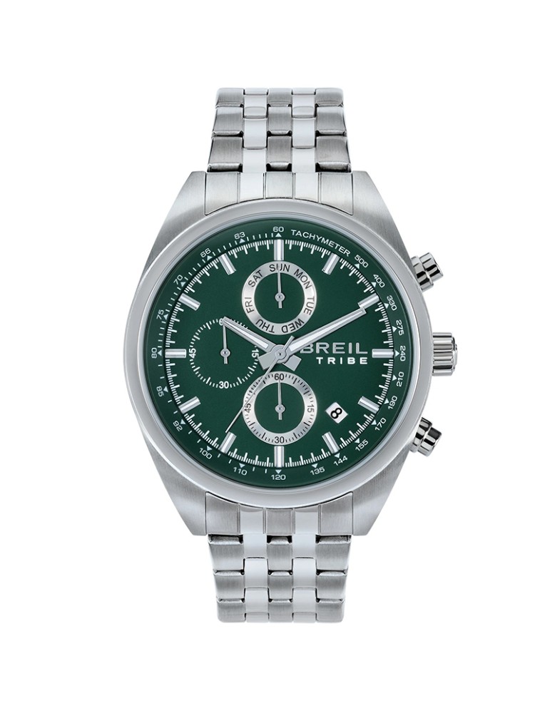 Breil Tribe Watch - Chronograph - Silver - 42mm - Green - EW0776