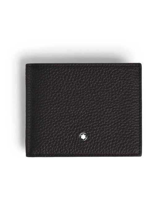 Montblanc Wallet - Grained Leather with 4 Compartments and Coin Pocket - Black - 0