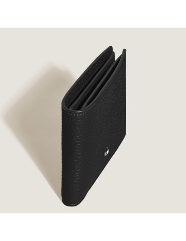 Montblanc Wallet - Grained Leather with 4 Compartments and Coin Pocket - Black - 0 2