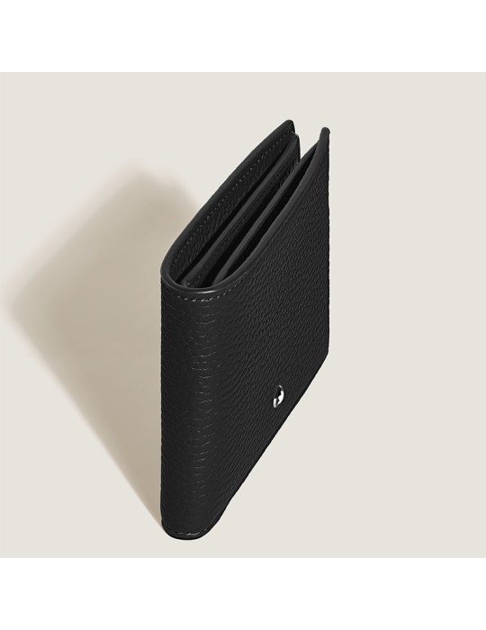 Montblanc Wallet - Grained Leather with 4 Compartments and Coin Pocket - Black - 0