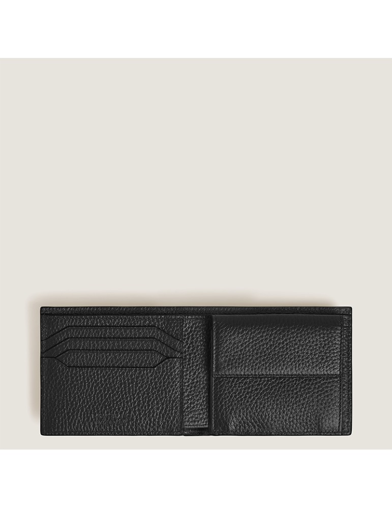 Portafoglio Montblanc - in Pelle con Grana con 4 Scomparti e Portamonete - Nero - 0