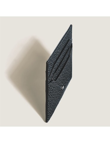 Montblanc Sartorial Leather 6-Pocket Card Holder - Blue Tweed - 0 2