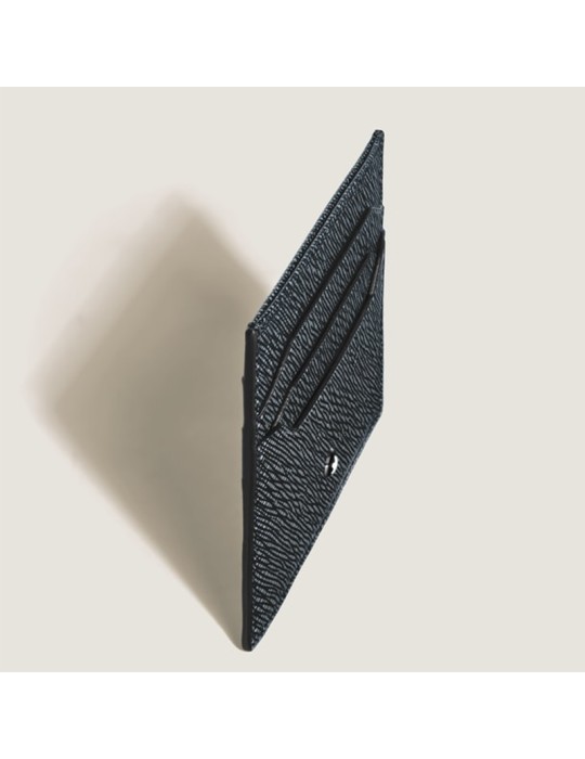 Montblanc Sartorial Leather 6-Pocket Card Holder - Blue Tweed - 0