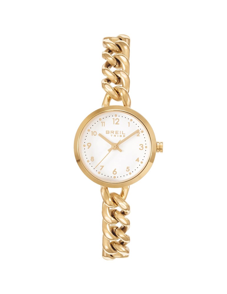 Breil Tribe Watch - Polished Steel Gold - 28mm - White - EW0790