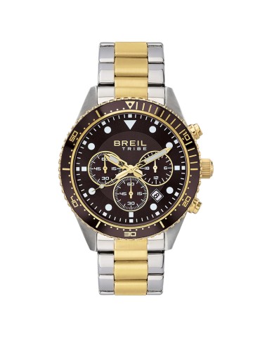 Orologio Breil Tribe - Bicolore - Silver - Gold - 42mm - Nero - EW0794