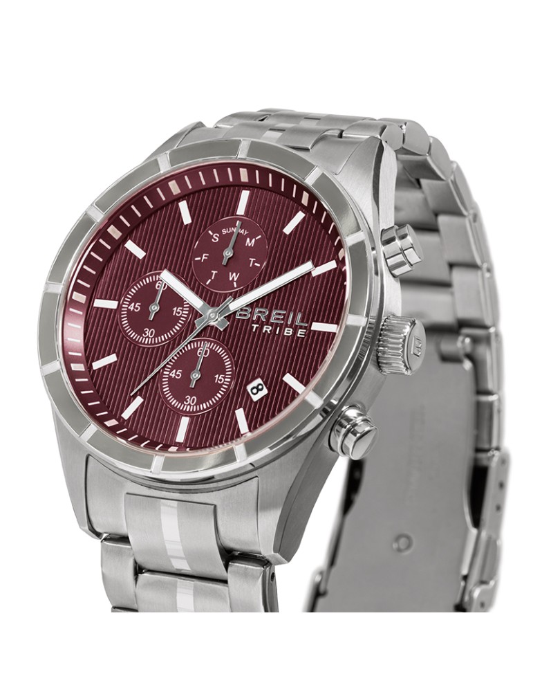 Orologio Breil Tribe - Captain - Cronografo - Silver-42mm-Rosso-EW0795