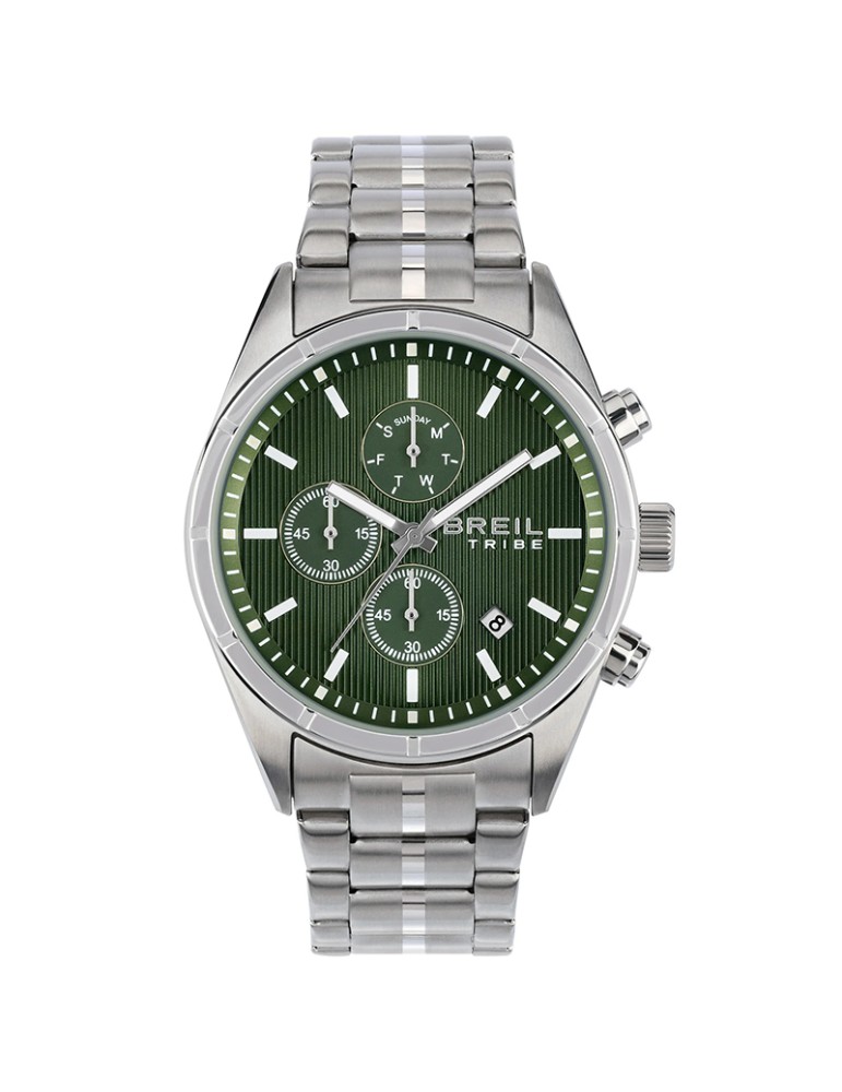 Orologio Breil Tribe - Captain - Cronografo - Silver-42mm-Verde-EW0796
