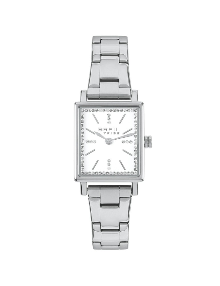 Breil Tribe Women's Watch - Divine Solo Tempo Silver 23mm White with Crystals - 0