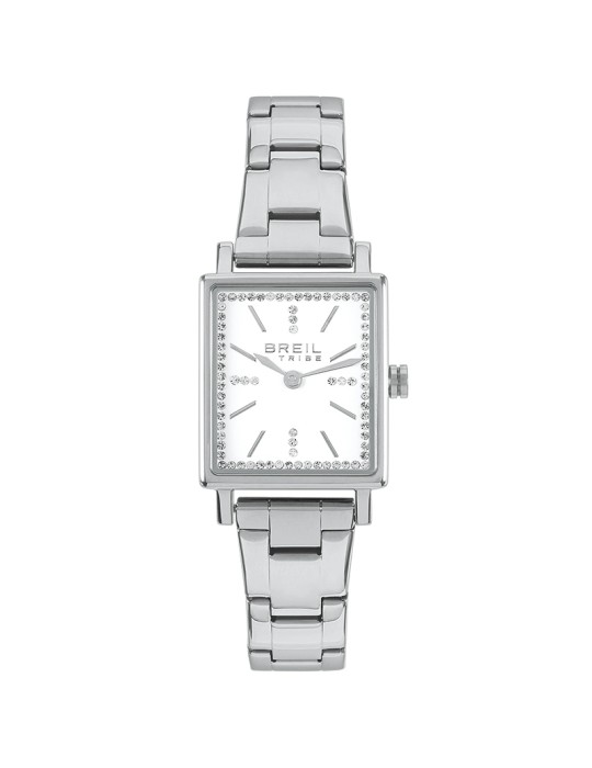 Breil Tribe Women's Watch - Divine Solo Tempo Silver 23mm White with Crystals - 0