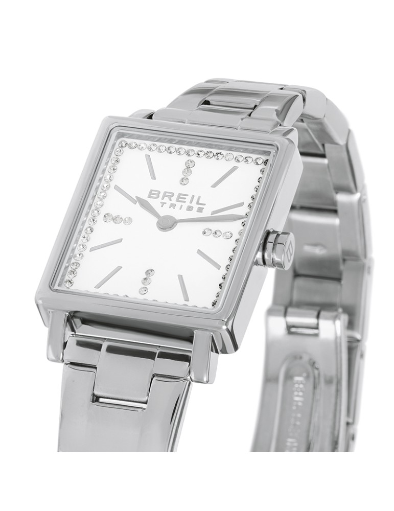 Breil Tribe Women's Watch - Divine Solo Tempo Silver 23mm White with Crystals - 0
