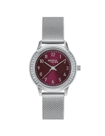 Breil Tribe Watch - Time Only - Silver-30mm-Burgundy Red-EW0804