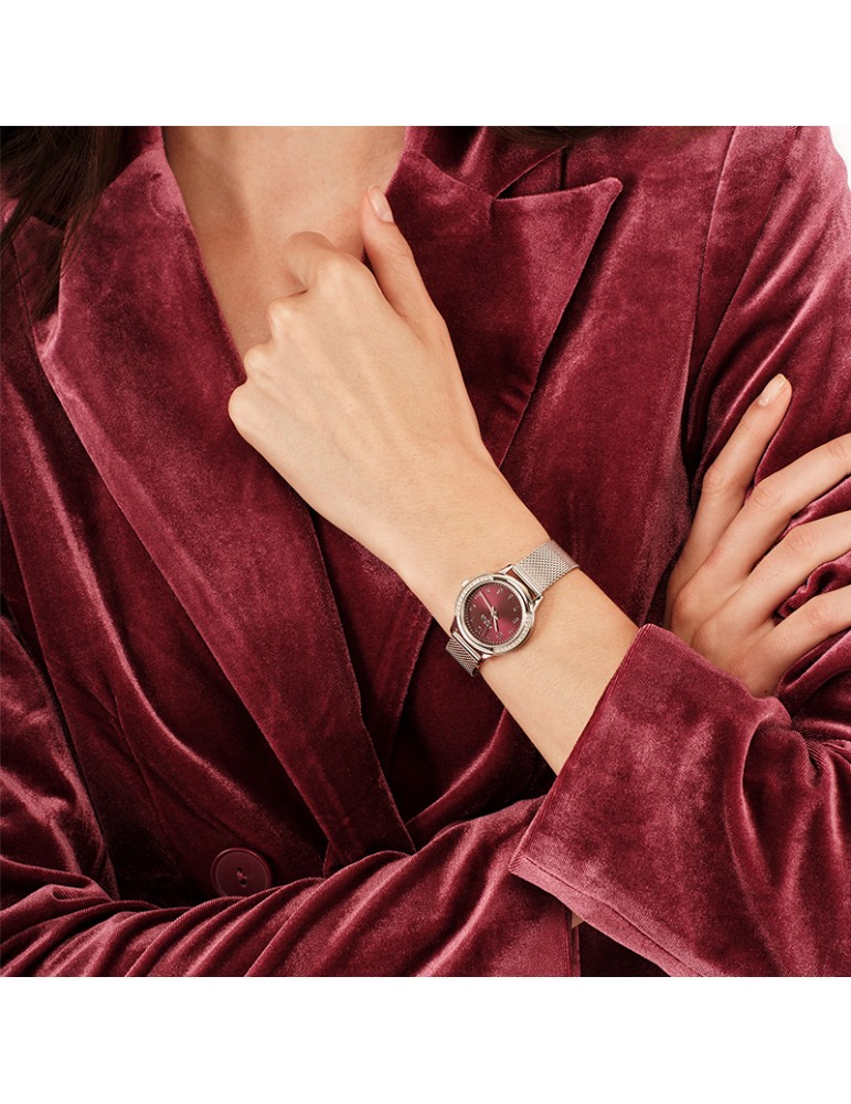 Breil Tribe Watch - Time Only - Silver-30mm-Burgundy Red-EW0804
