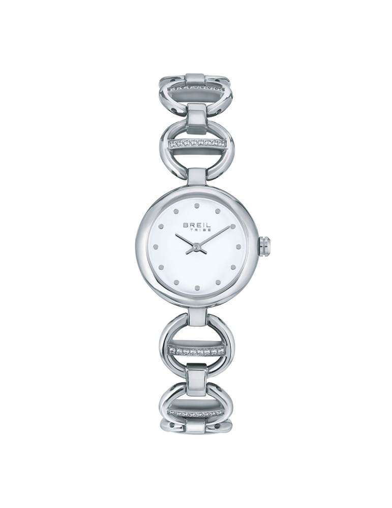 Orologio Breil Tribe - Camelia - Silver - 25mm-Bianco-Cristalli-EW0807