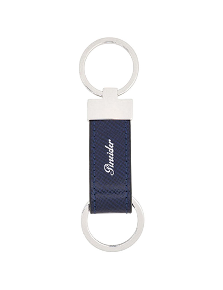 Portachiavi Pineider - Doppio - Pelle Saffiano Blu - PBS530334