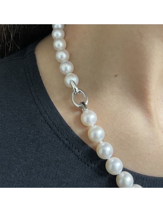 Collana Picca - con Perle Akoya Qualità Maxima 9-9,5 mm - 0