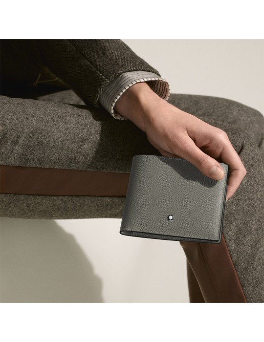 Portafoglio Montblanc - in Pelle Sartorial con 8 Scomparti - Grigio - 0