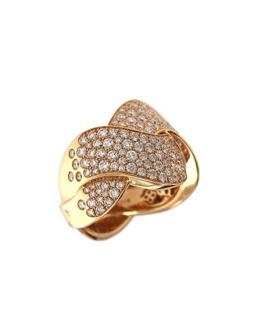 Crivelli Ring - Intreccio in 18K Rose Gold with 3.06 ct Natural Diamonds - 0 2
