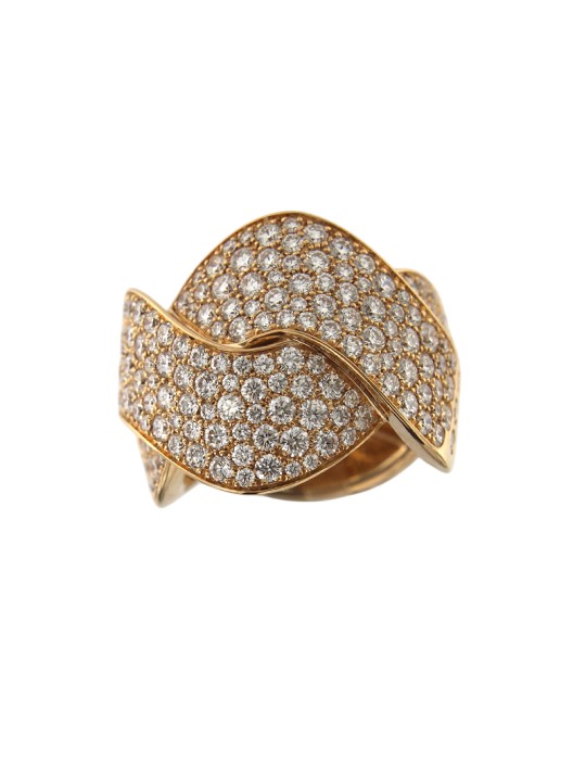 Anello Crivelli - Intreccio in Oro Rosa 18 Carati con Diamanti Naturali 3,06 ct - 0