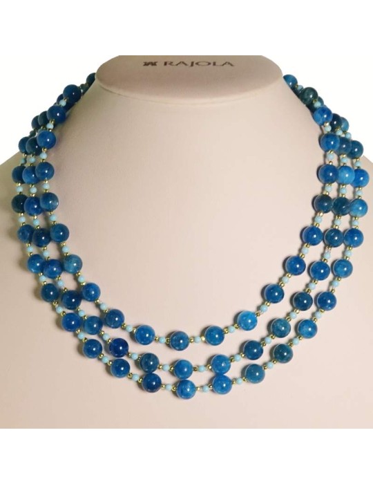 Collana Rajola - Cecilia - Multifilo -Apatite-Pasta Turchese-54-399-38