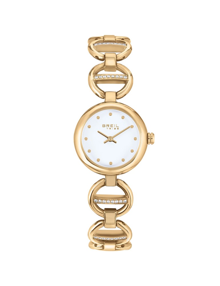 Breil Tribe Watch - Camellia - Gold - 25mm - White-Crystals-EW0808