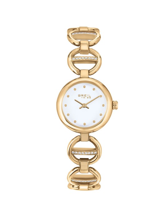 Orologio Breil Tribe - Camelia - Gold - 25mm - Bianco-Cristalli-EW0808