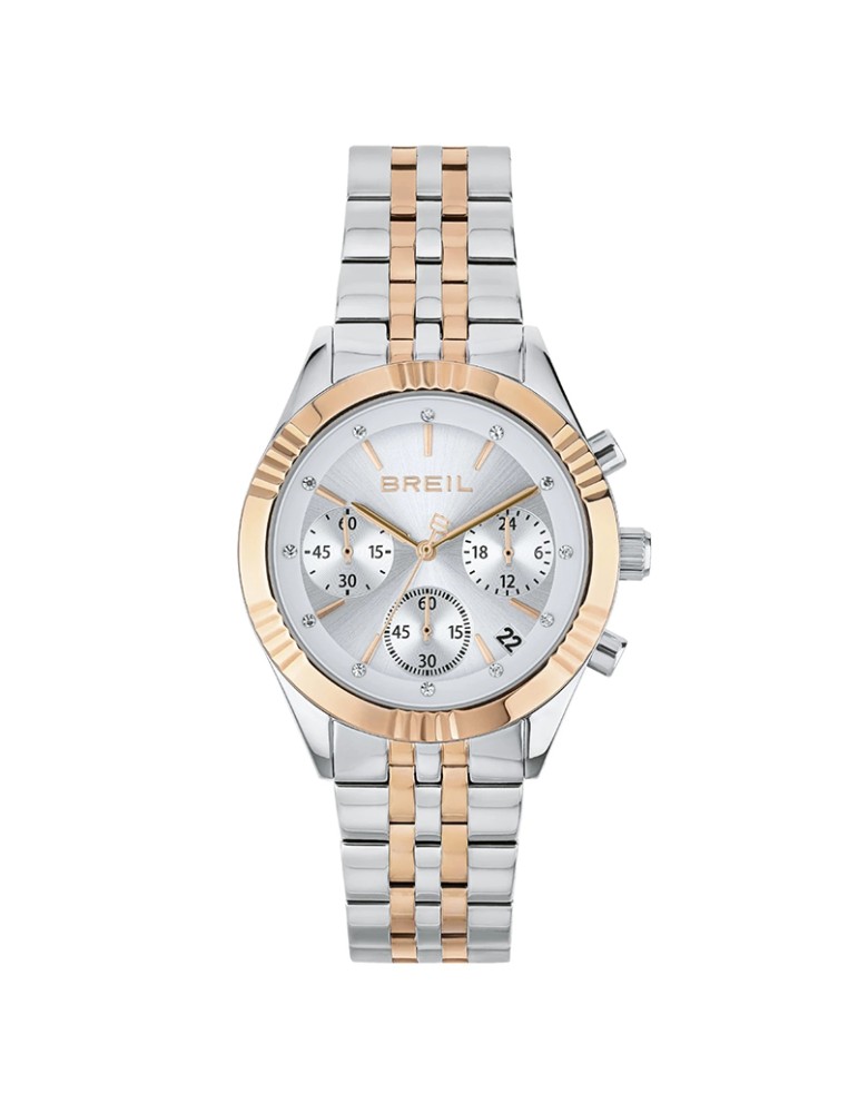 Breil Women's Watch - Stand Out Two-Tone Silver and Rose Gold Time and Date 36mm - 0