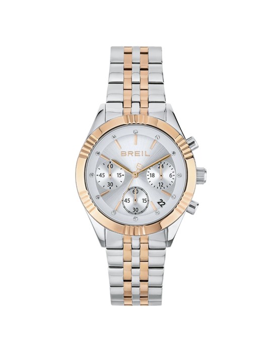 Orologio Breil da Donna - Stand Out Bicolore Silver e Rose Gold Tempo e Data 36mm - 0