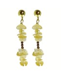 Rajola Earrings - 925% Silver Gold - Citrine Quartz - 54-489-3ORA