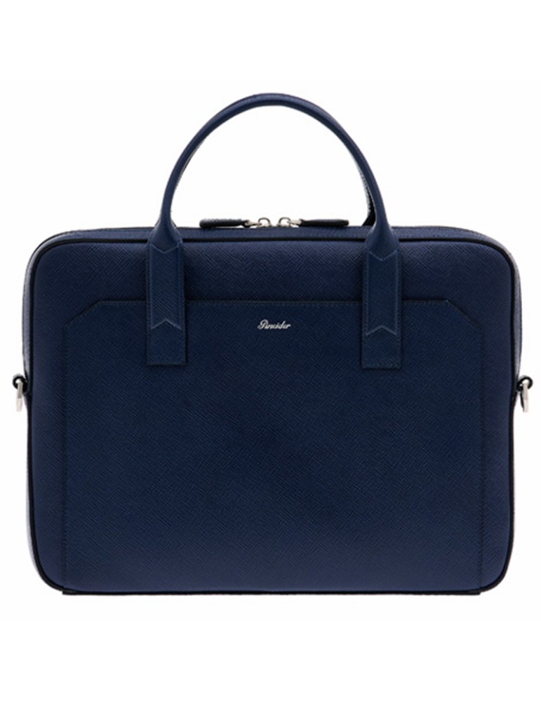 Cartella Pineider - Pelle di Vitello Saffiano Blu - Porta Pc - PBL001334