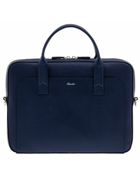 Pineider Briefcase - Blue Saffiano Calfskin - Laptop Holder - PBL001334
