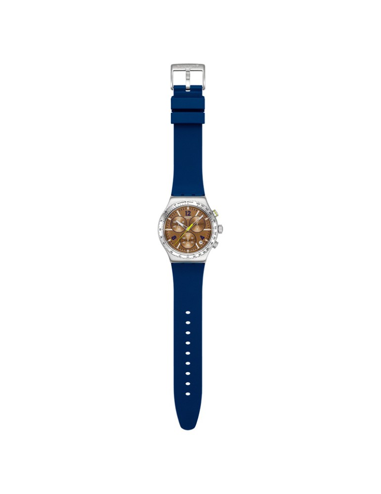 Orologio Swatch - Sideral Glow - Cronografo - Blu-43mm-Marrone-YVS534