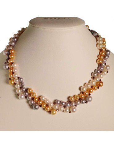 Collana Rajola - Milady - Girocollo-Perle Multicolor-Ematite-54-495-1G