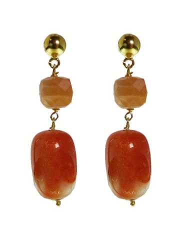 Earrings Rajola-Bruges-925% Silver Golden-Sunstone-45-470-3OR
