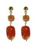 Earrings Rajola-Bruges-925% Silver Golden-Sunstone-45-470-3OR