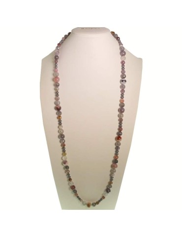 Rajola Necklace - 925% Silver - Yellow Quartz-White Jade-45-855-10L