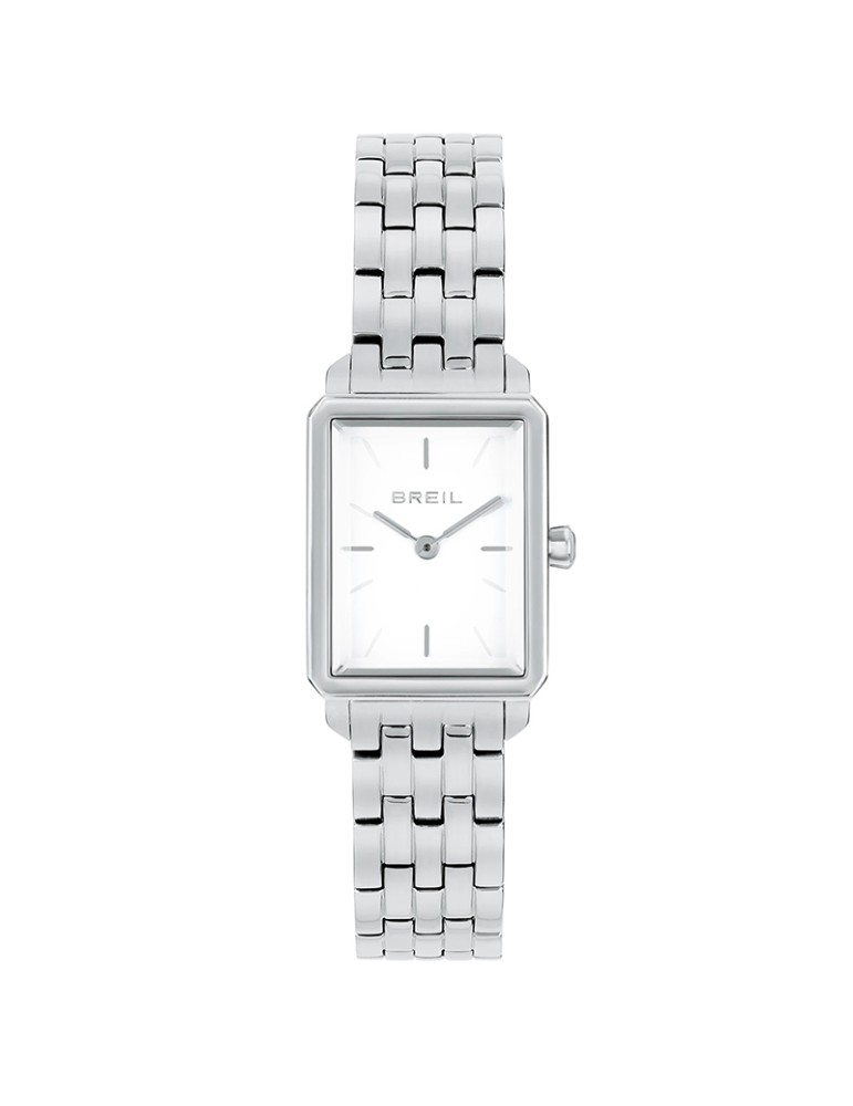 Breil Watch - Time Only - Rectangular - Silver-24mm-White-TW2077