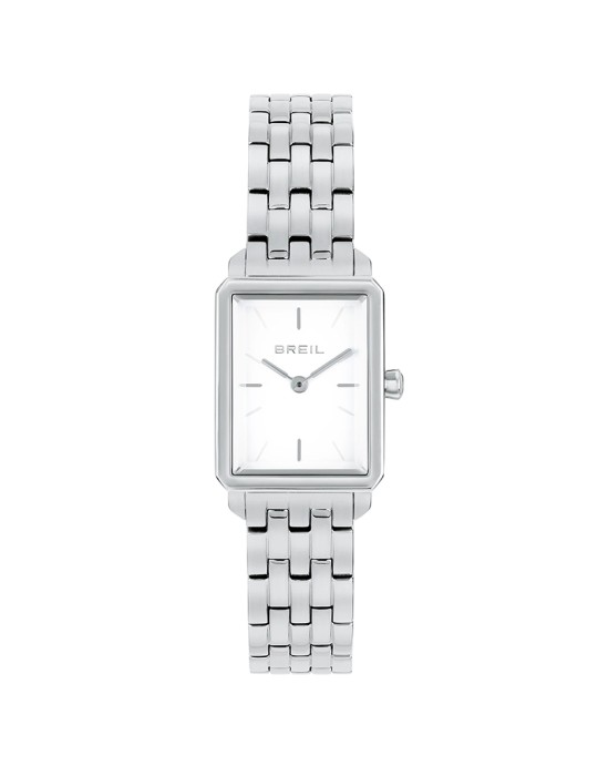 Breil Watch - Time Only - Rectangular - Silver-24mm-White-TW2077