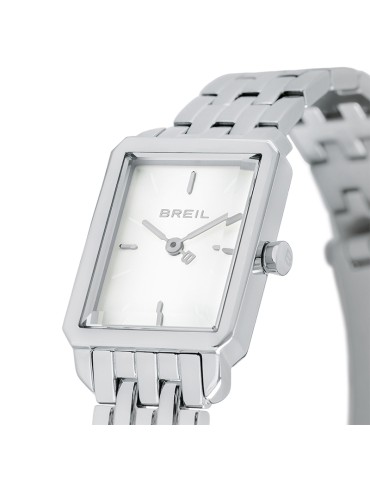 Orologio Breil - Solo Tempo - Rettangolare - Silver-24mm-Bianco-TW2077 2