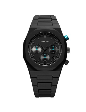 D1 Milano Watch - Charcoal Black Quartz 40.5mm Black Grey - 0