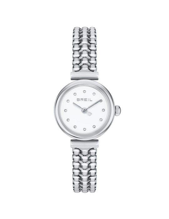 Orologio Breil -Solo Tempo - Silver - 22mm - Bianco - Cristalli-TW2082