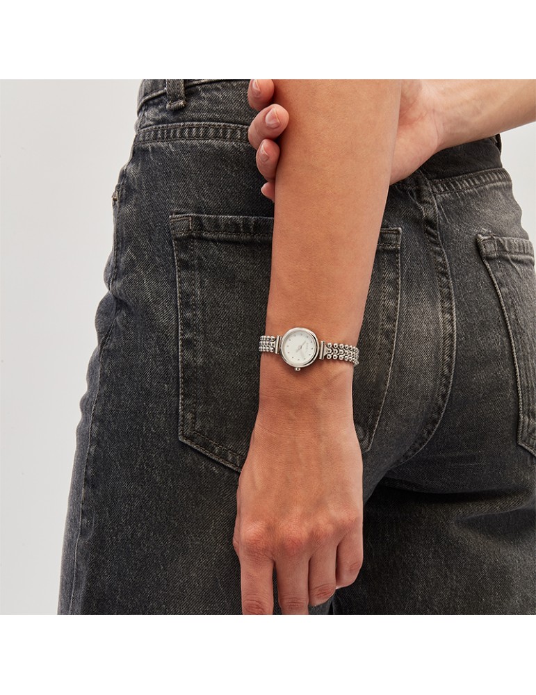 Breil Watch - Time Only - Silver - 22mm - White - Crystals-TW2082