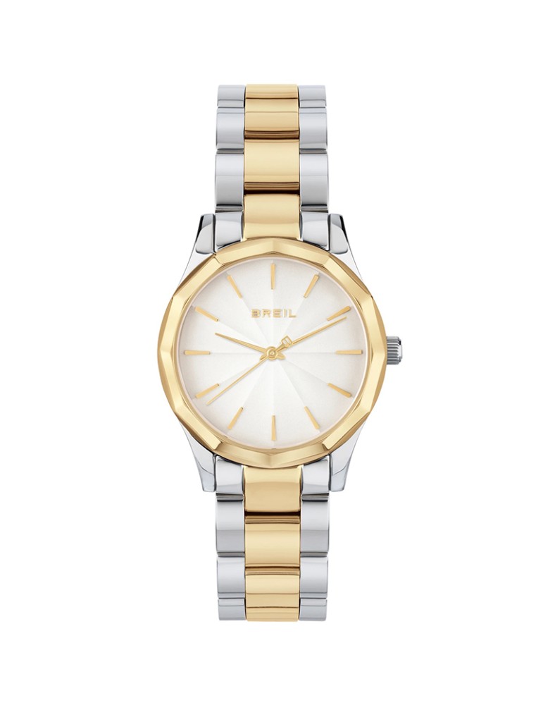 Breil Watch - Dozen - Time Only - Silver and Gold-32mm-White-TW2086