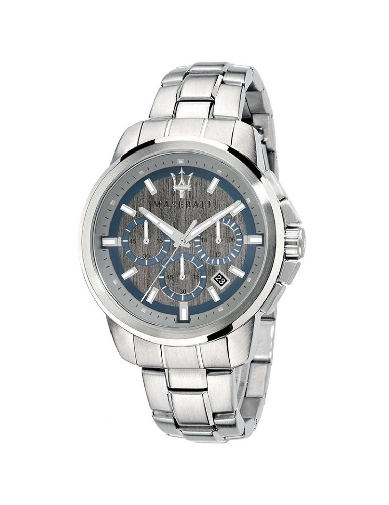 Maserati Men's Silver Successo Chronograph 44mm Watch - 0