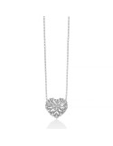 Collana Miluna - in Oro Bianco 18 carati con Pendente Cuore e Diamanti Naturali 4,75 pti - 0