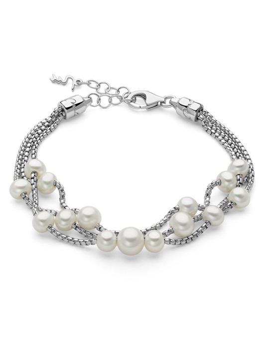 Bracciale Miluna - Miss Italia in Argento 925% con Perle Vere - 0